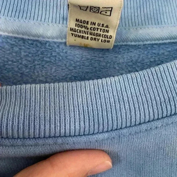 Sporty And Rich Blue Tie Dye Crewneck Side S - Picture 4 of 6